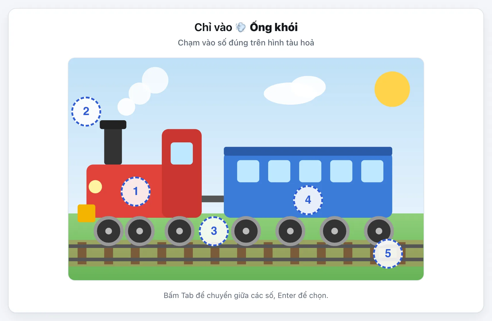 Các bộ phận của tàu hoả (Parts of a train) gameplay