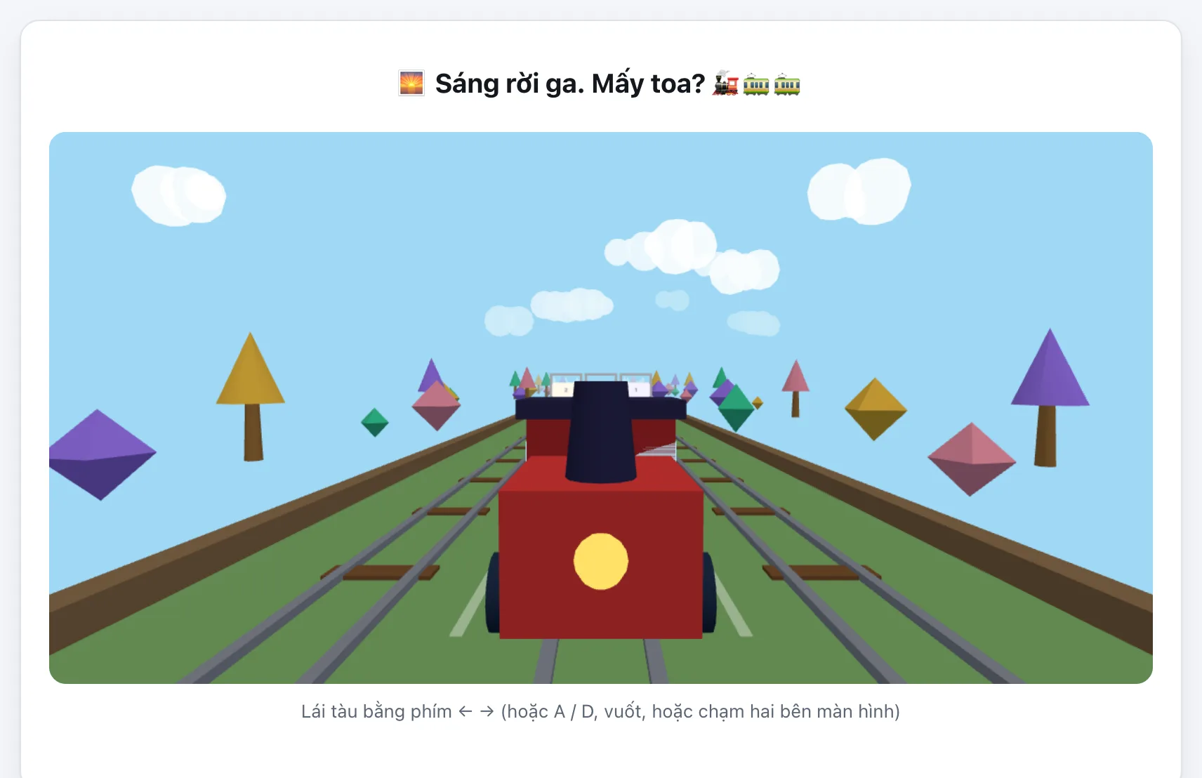 Lái tàu (Drive the train) gameplay